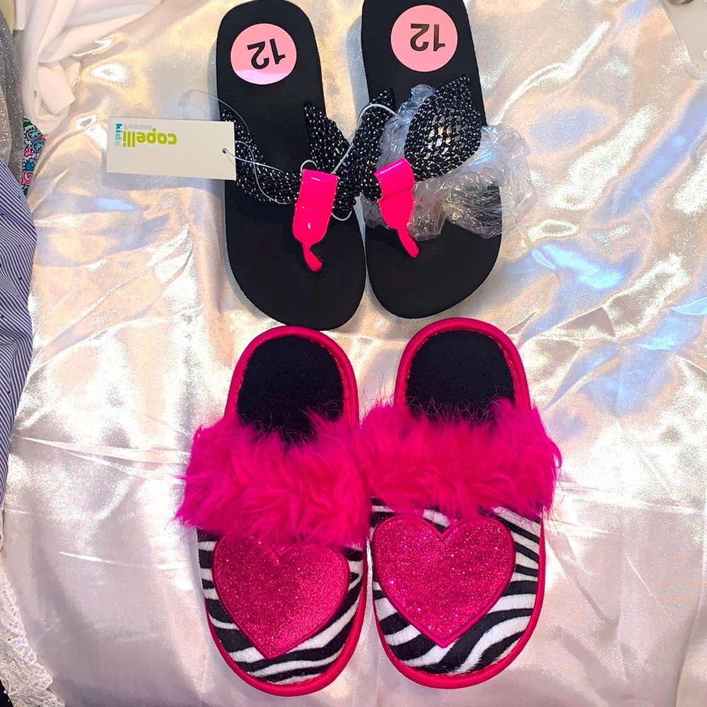 Children’s kids girls 12 13 shoes sandals slippers